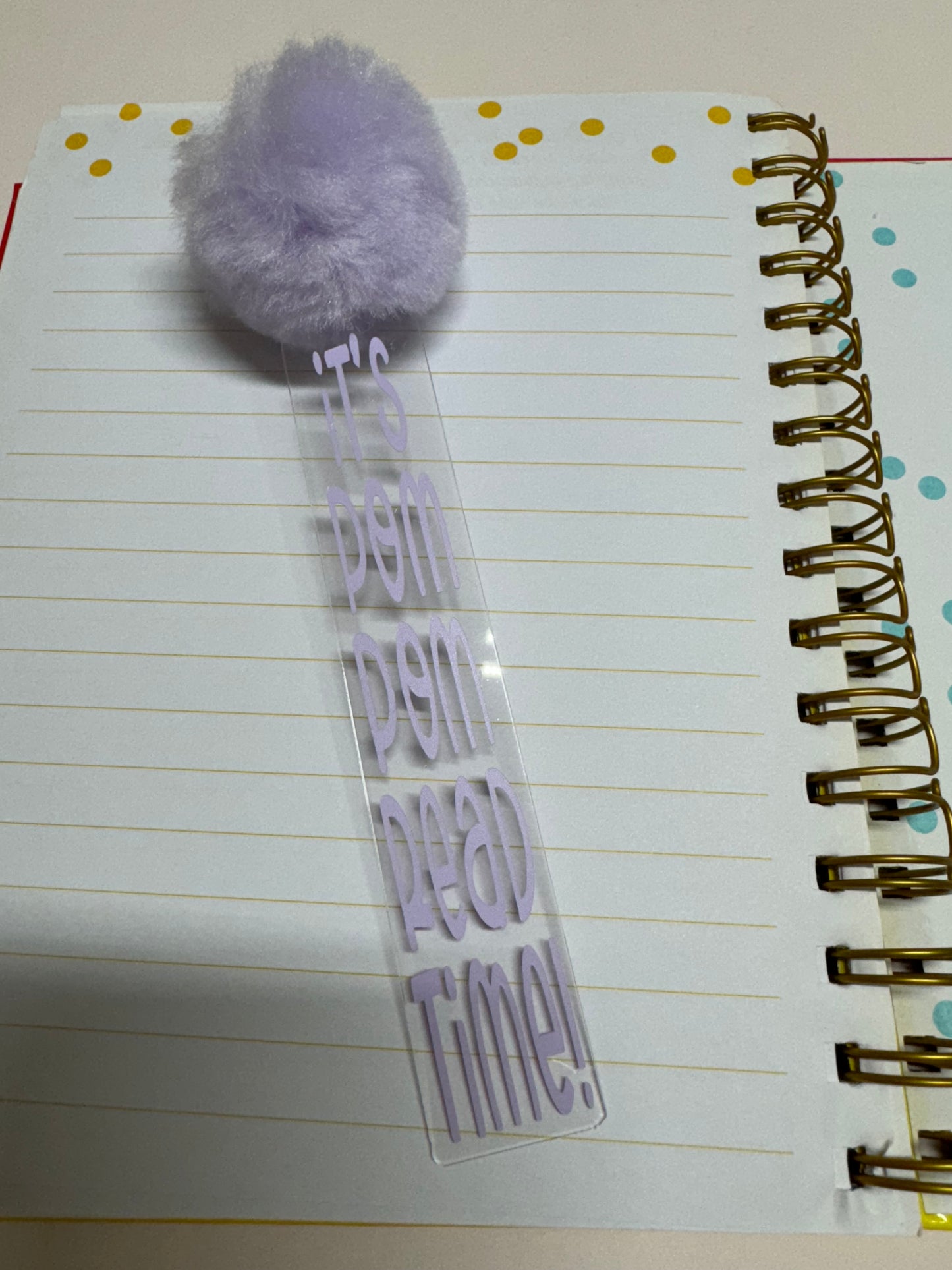 Bookmark Purple POMPOM