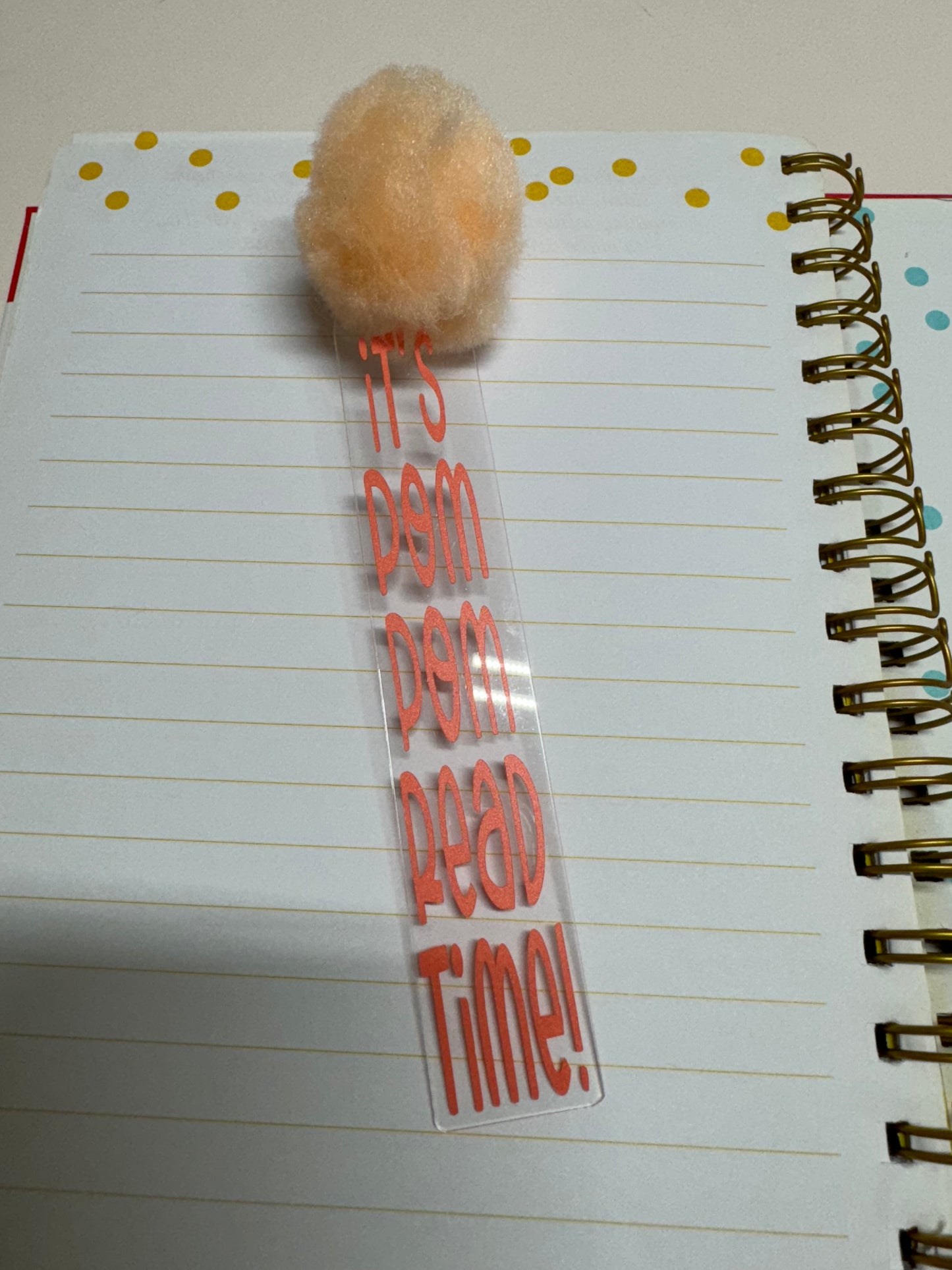 Bookmark Light Orange POMPOM