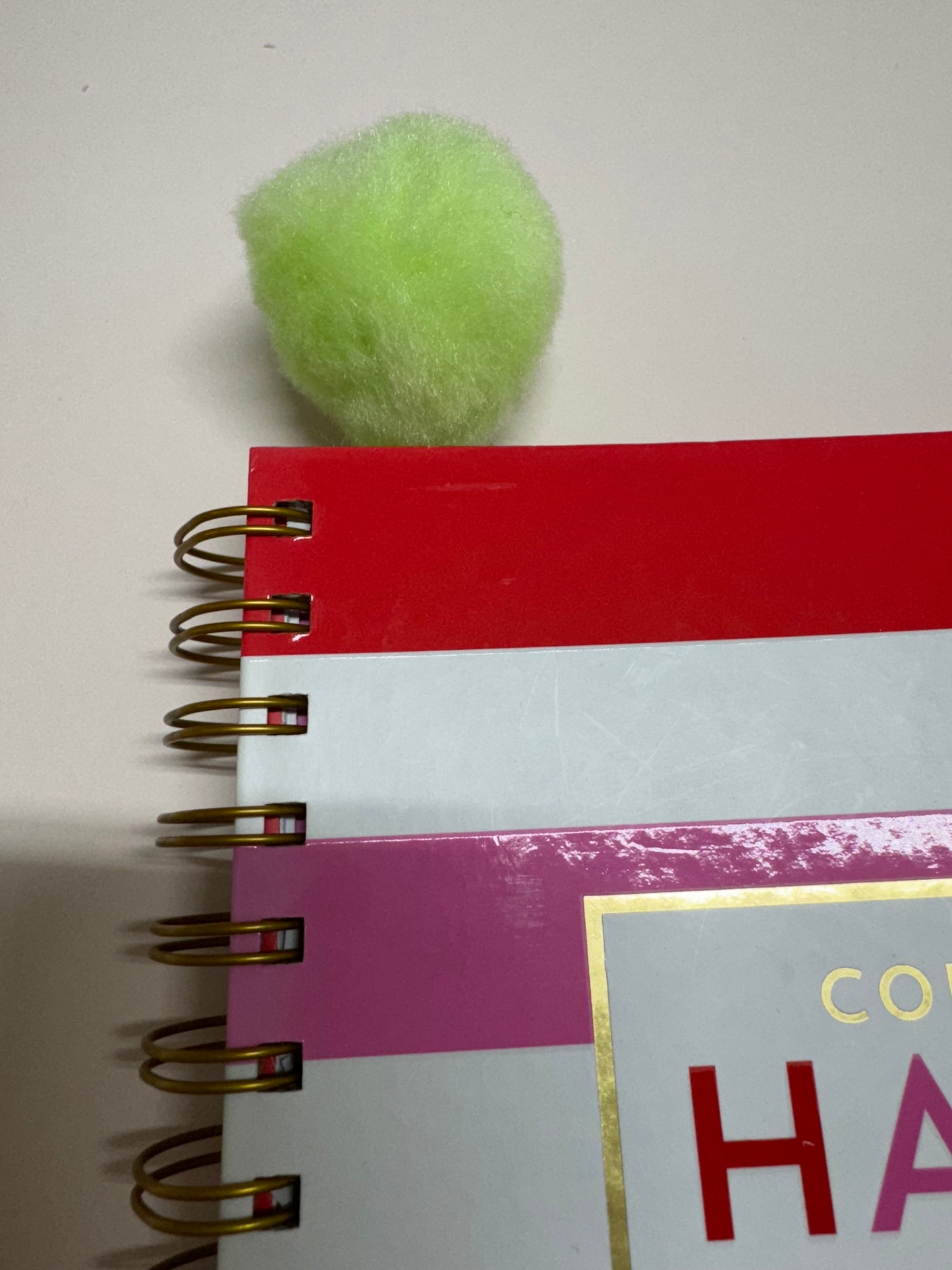Bookmark Green POMPOM