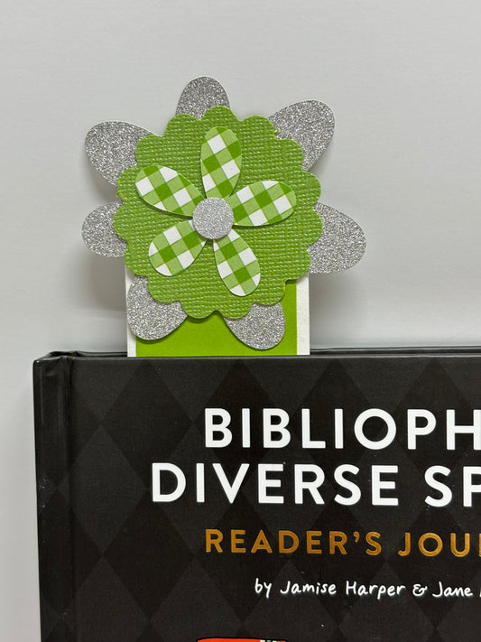 Bookmark-Green and Silver