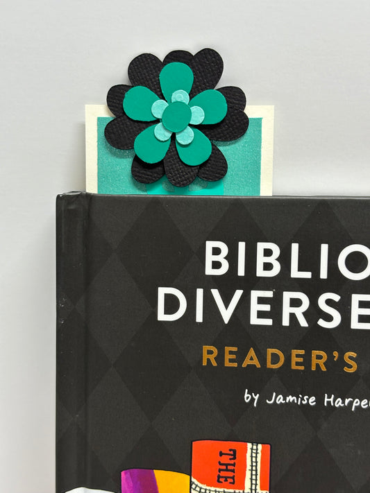 Bookmark- Teal and Black