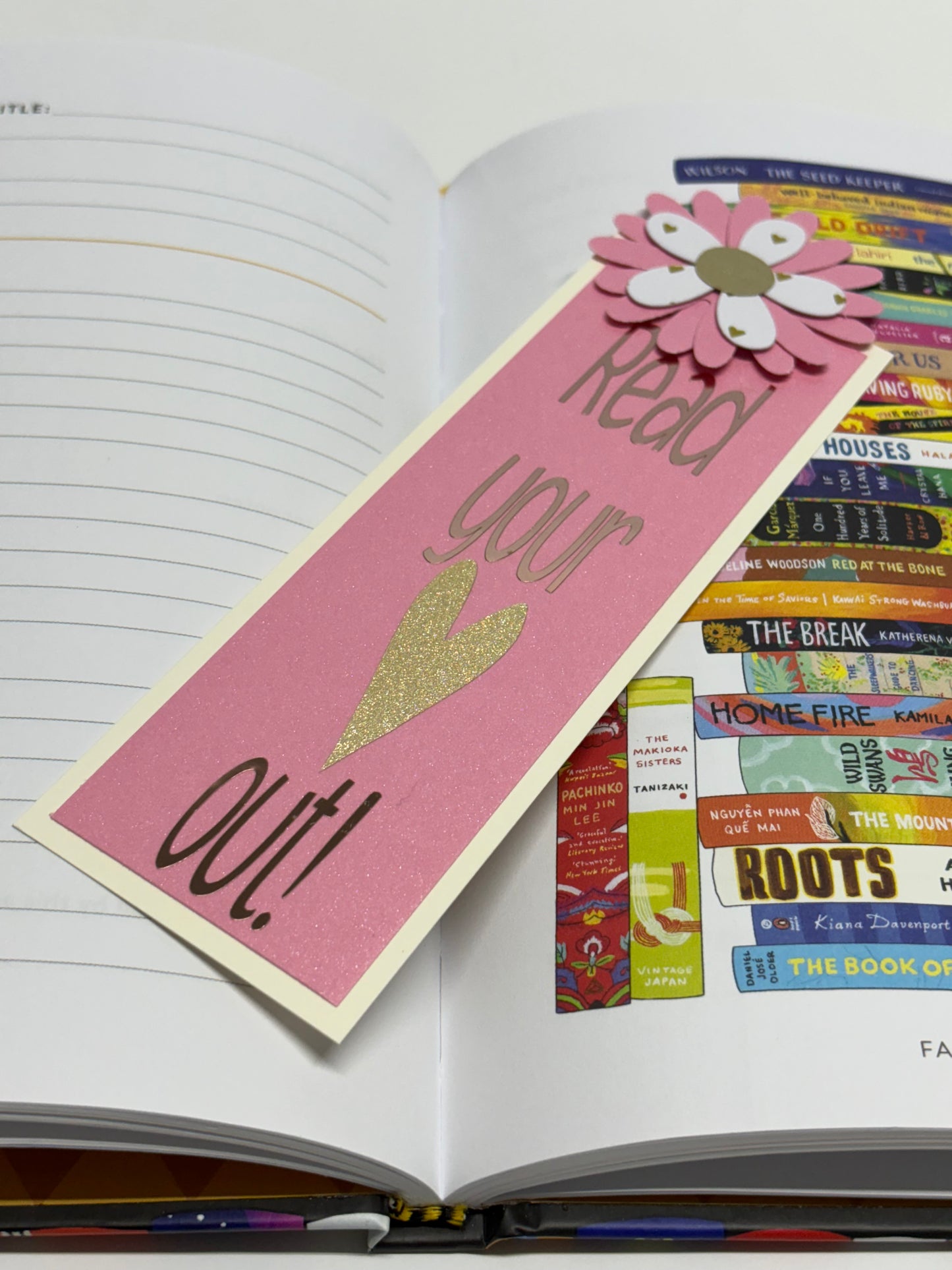 Bookmark-Pink and Rose Gold