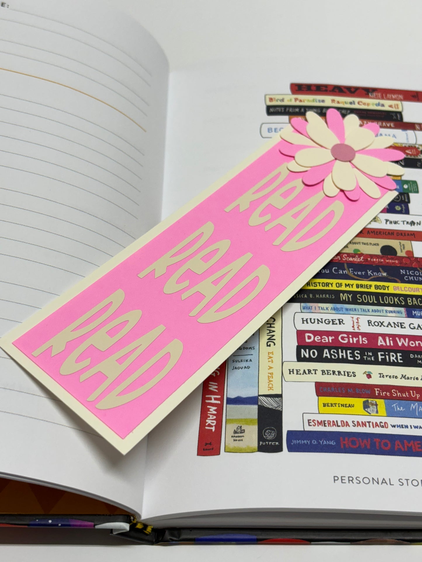 Bookmark- Bubblegum Pink and Cream