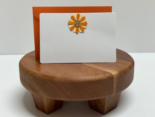 Note Orange and Orange/Gold Flower