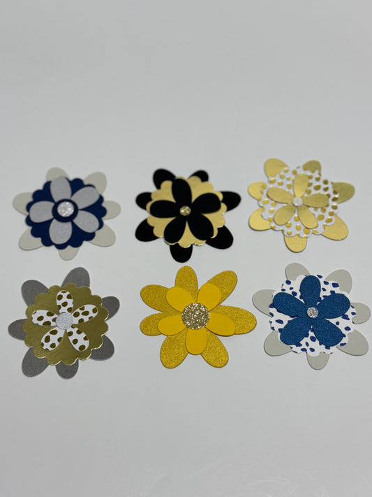 Bag of 6 Paper Flowers Set 7
