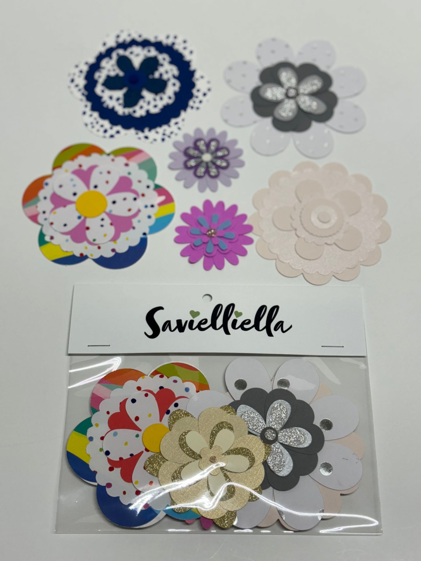 Bag of 6 Paper Flowers Set 1